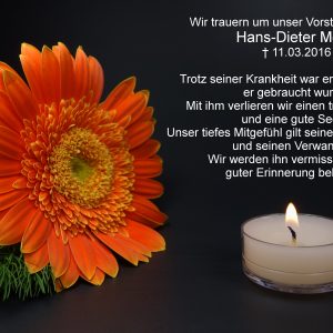 Traueranzeige HDMeier